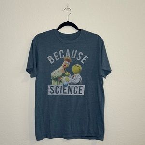 Muppets Dr Bunsen Honeydew Beaker Because Science Tee Shirt Top Size M